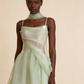 Popular Prom Dress Spaghetti Straps Pleated Tulle Birthday Party Dress   D3519