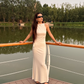 Sexy Sleeveless Sheath Lace-up Floor Length Dress Women Dress Summer Dress D1812