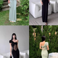 Sexy Seaside Holiday One Shoulder Pleated Lace Niche French Maxi Dress Women Dress Summer Dating Dress   D1847
