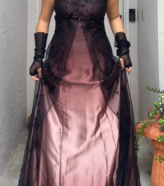 Spaghetti Straps A-Line Beading Vintage Long Prom Dress Evening Gown, D884