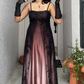 Spaghetti Straps A-Line Beading Vintage Long Prom Dress Evening Gown, D884