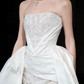 Charming Homecoming Dress Strapless Lace Applique Short Prom Dress Back to School Outfits Party Dress  D6022