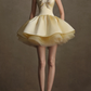 Charming Homecoming Dress Strapless Tulle Bowknot Pleated Short Prom Dress Back to School Outfits Party Dress  D6041
