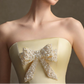 Charming Homecoming Dress Strapless Tulle Bowknot Pleated Short Prom Dress Back to School Outfits Party Dress  D6041