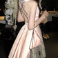 Elegant Homecoming Dress Halter Rhinestone Pleated Short Prom Dress Back to School Outfits Party Dress  D6054