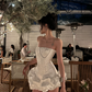 Fashionable Homecoming Dress Strapless Flouncing Short Prom Dress Back to School Outfits Party Dress  D6055