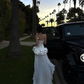 Fashionable Homecoming Dress Strapless Flouncing Short Prom Dress Back to School Outfits Party Dress  D6055