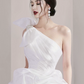 Charming Homecoming Dress Asymmetrical Bowknot Pleated Short Prom Dress Back to School Outfits Party Dress  D6056