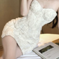 Erogenous Homecoming Dress Sweatheart Applique Short Prom Dress Back to School Outfits Party Dress  D6057