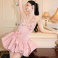 Fashionable Homecoming Dress Halter Applique Beaded Pleated Short Prom Dress Back to School Outfits Party Dress  D6066