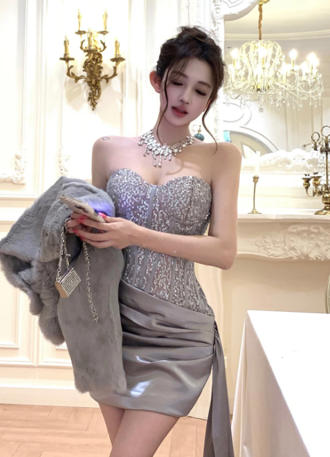 Shimmering Homecoming Dress Sweetheart Beading Soutache Short Prom Dress Back to School Outfits Party Dress  D6067