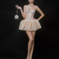 Chic Homecoming Dress Spaghetti Straps Sequins Pleated Short Prom Dress Back to School Outfits Party Dress  D6080