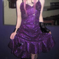 Fashionable Homecoming Dress Spaghetti Straps Sequines Prom Dress Back to School Outfits Party Dress  D6115