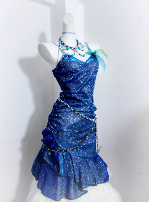 Pretty Homecoming Dress Spaghetti Straps Sequins Prom Dress Back to School Outfits Party Dress  D6150