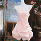 Pretty Homecoming Dress Halter Fold Prom Dress Back to School Outfits Party Dress  D6151