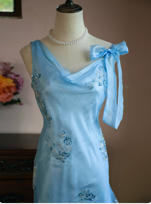 New Homecoming Dress Asymmetric Beading Tulle Prom Dress Back to School Outfits Party Dress  D6152