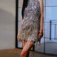 New Homecoming Dress Jewel Tassel Sequins Prom Dress Back to School Outfits Party Dress  D6155
