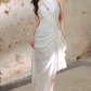 New Homecoming Dress Asymmetic Cascade Fold Prom Dress Back to School Outfits Party Dress  D6158