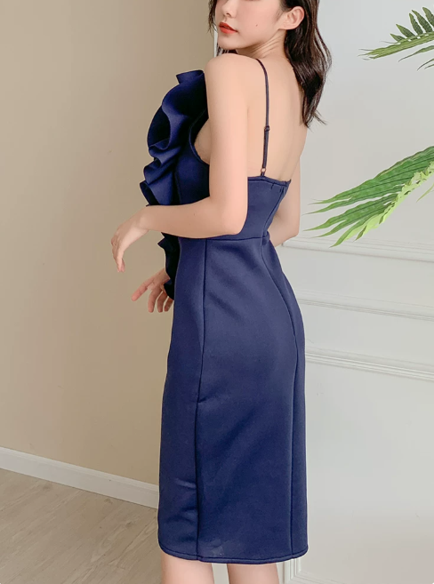 Elegant Homecoming Dress Asymmetic Flowers Prom Dress Back to School Outfits Party Dress  D6160