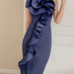 Elegant Homecoming Dress Asymmetic Flowers Prom Dress Back to School Outfits Party Dress  D6160