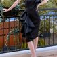 Elegant Homecoming Dress Asymmetic Cascade Prom Dress Back to School Outfits Party Dress  D6162