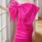 Fashionable Homecoming Dress Strapless Bowknot Prom Dress Back to School Outfits Party Dress  D6164
