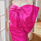 Fashionable Homecoming Dress Strapless Bowknot Prom Dress Back to School Outfits Party Dress  D6164