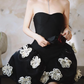 Fashionable Homecoming Dress Strapless Flowers Tulle Prom Dress Back to School Outfits Party Dress  D6166