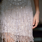 Shimmering Homecoming Dress Strapless Pearl Tassel Prom Dress Back to School Outfits Party Dress  D6167