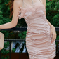 Charming Homecoming Dress Halter Fold Prom Dress Back to School Outfits Party Dress  D6169