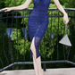 Charming Homecoming Dress Spaghetti Straps Fold Sequins High-Slit Prom Dress Back to School Outfits Party Dress  D6170