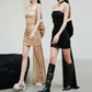 New Homecoming Dress Strapless Sequins Bowknot Prom Dress Back to School Outfits Party Dress  D6172