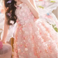 Cute Homecoming Dress Strapless Flowers Tulle Prom Dress Back to School Outfits Party Dress  D6173