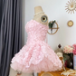 Elegant Homecoming Dress Strapless Cascade Butterfly Prom Dress Back to School Outfits Party Dress  D6205