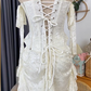 New Homecoming Dress Sweetheart Hi-Lo Pearl Lace Prom Dress Back to School Outfits Party Dress  D6196