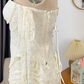 New Homecoming Dress Sweetheart Hi-Lo Pearl Lace Prom Dress Back to School Outfits Party Dress  D6196