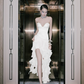 Pretty Homecoming Dress Sweetheart Rinestone Hi-Lo Prom Dress Back to School Outfits Party Dress  D6202