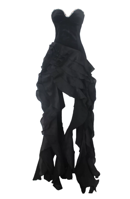 Pretty Homecoming Dress Sweetheart Rinestone Hi-Lo Prom Dress Back to School Outfits Party Dress  D6202