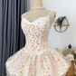 Cute Homecoming Dress Spaghetti Strap Tulle Bowknot Prom Dress Back to School Outfits Party Dress  D6203