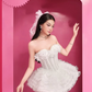 Chic Homecoming Dress Sweetheart Lace Cascade Prom Dress Back to School Outfits Party Dress  D6207