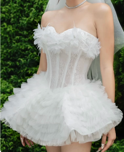 Chic Homecoming Dress Sweetheart Lace Cascade Prom Dress Back to School Outfits Party Dress  D6207