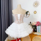 Chic Homecoming Dress Sweetheart Lace Cascade Prom Dress Back to School Outfits Party Dress  D6207