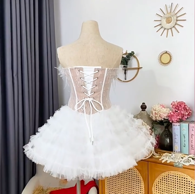 Chic Homecoming Dress Sweetheart Lace Cascade Prom Dress Back to School Outfits Party Dress  D6207
