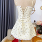 Simple Homecoming Dress Spaghetti Strap Lace Prom Dress Back to School Outfits Party Dress  D6208