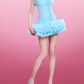 New Homecoming Dress Strapless Lace Cascade Prom Dress Back to School Outfits Party Dress  D6209