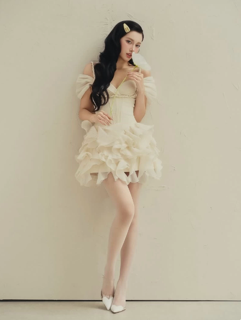 New Homecoming Dress Spaghetti Strap Tulle Cascade Prom Dress Back to School Outfits Party Dress  D6212