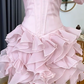 New Homecoming Dress Spaghetti Strap Tulle Cascade Prom Dress Back to School Outfits Party Dress  D6212