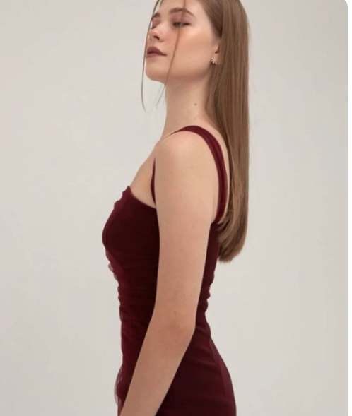 Simple Homecoming Dress Spaghetti Strap Hugging Prom Dress Back to School Outfits Party Dress  D6215