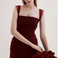 Simple Homecoming Dress Spaghetti Strap Hugging Prom Dress Back to School Outfits Party Dress  D6215