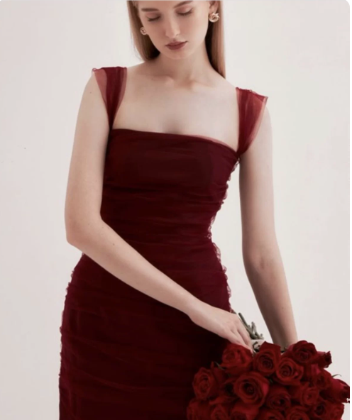 Simple Homecoming Dress Spaghetti Strap Hugging Prom Dress Back to School Outfits Party Dress  D6215